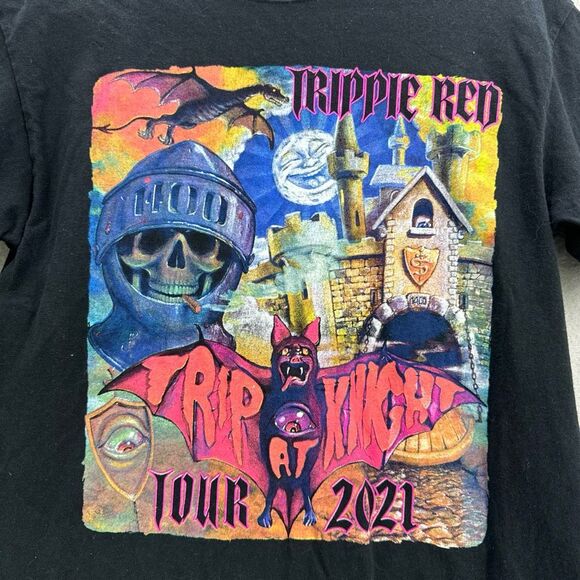 Trippie Red ‘Trip At Knight’ Tour 2021 T-shirt Black Spooky Size M - Picture 3 of 8